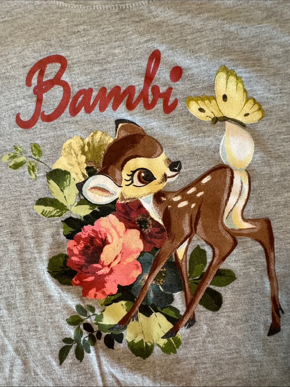 Disney Bambi Gray Graphic Tee